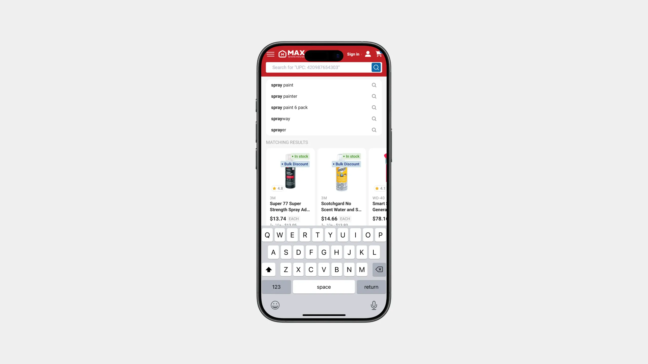 Mobile entry state