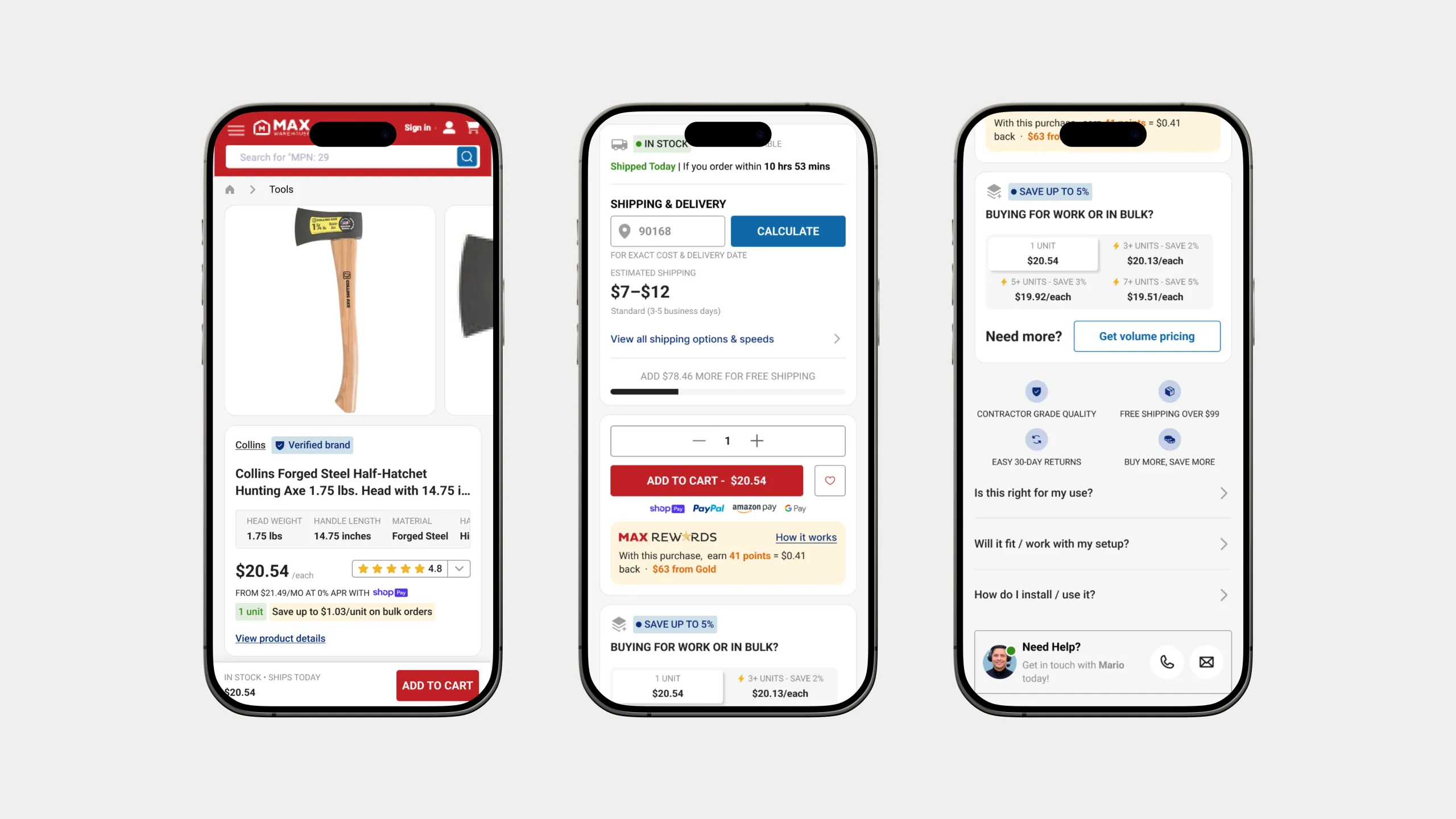 PDP Main sections