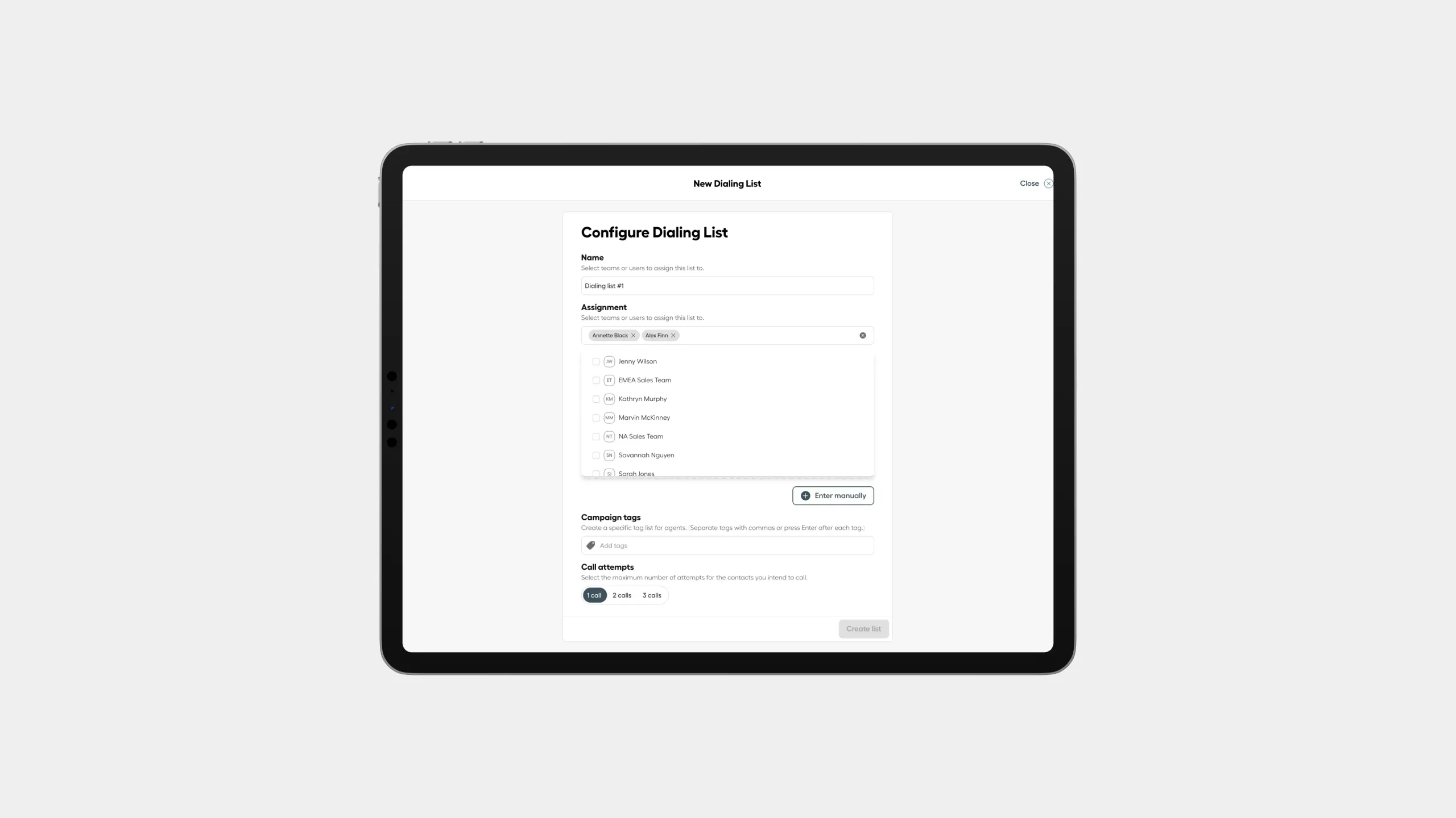 Assigning users